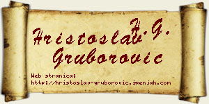 Hristoslav Gruborović vizit kartica